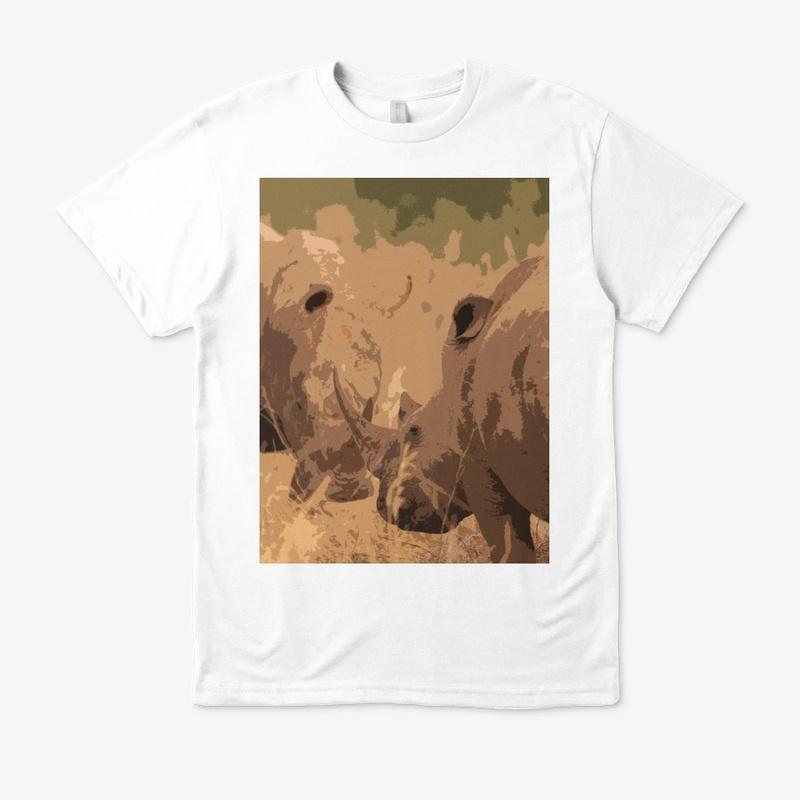 white rhino face-off